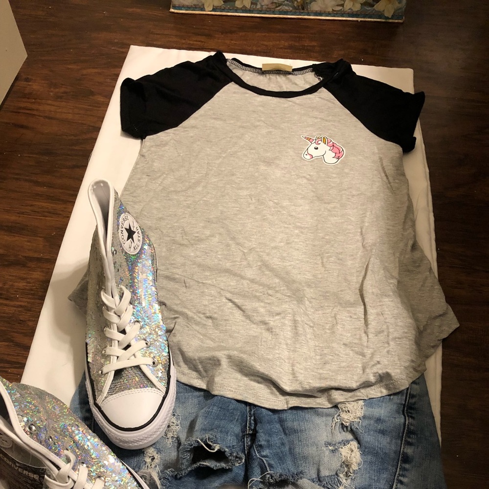 Unicorn baseball t shirt